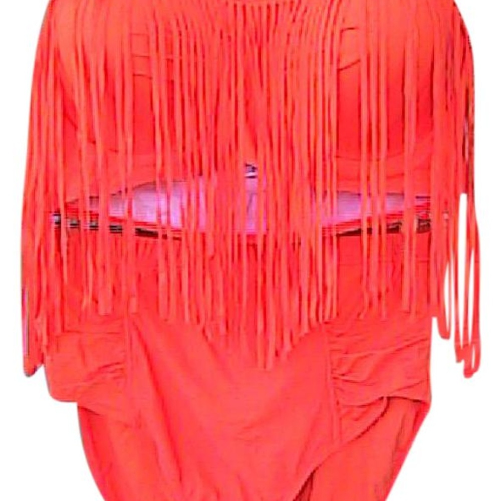 2 Pc Tassel Bandage Push Up Padded Bathing Suit